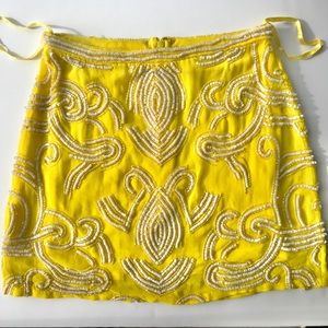 Yumi Kim Yellow Beaded Ana Mini skirt size XS